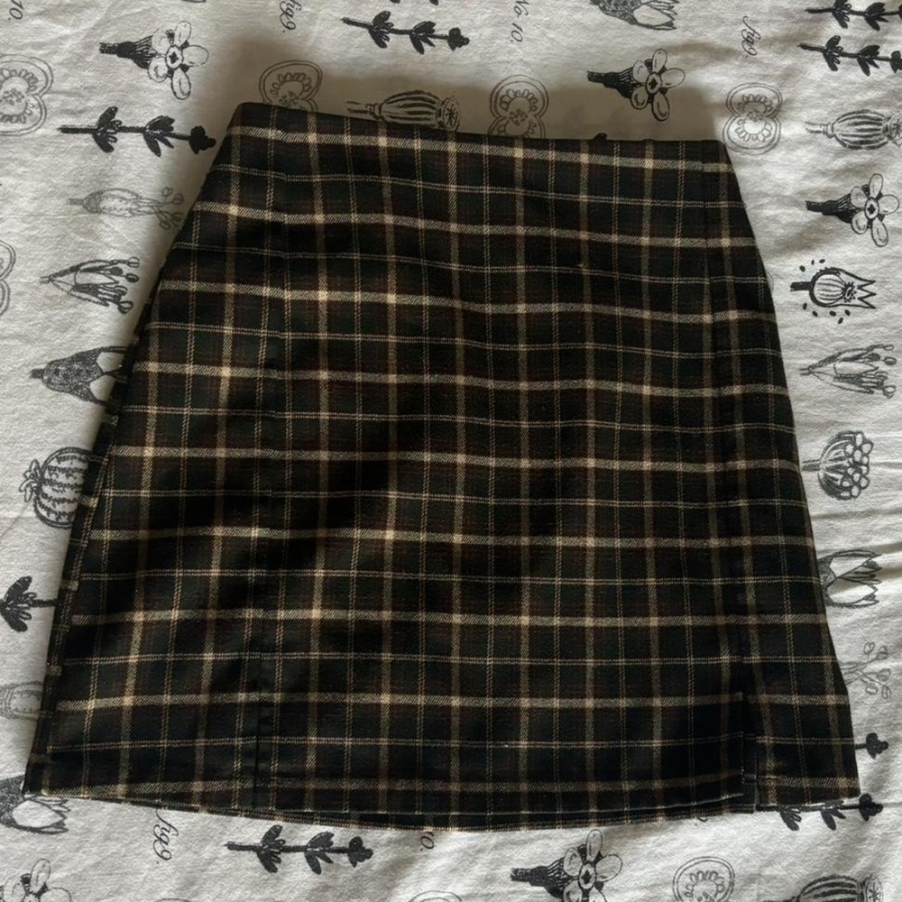 Women's Brown and Black Skirt